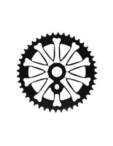 Steel Chainring 412 1/2 X 1/8 44t Black/White.
